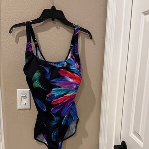 Gottex Colorful Feather Print women’s One Piece Swimsuit